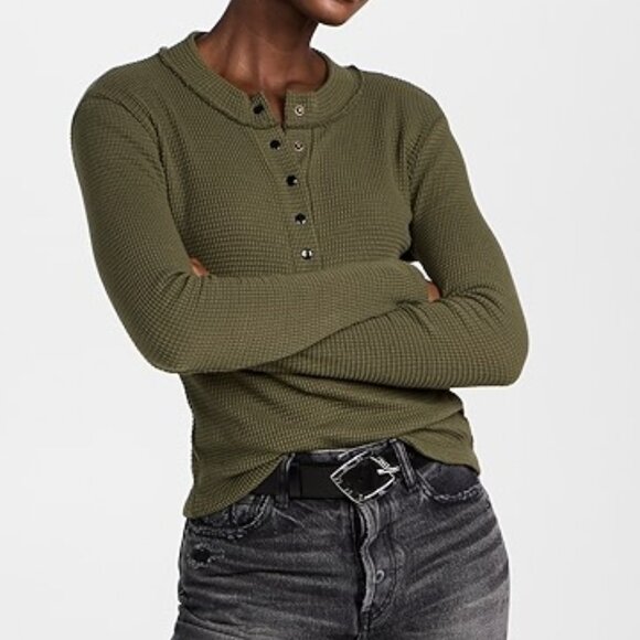 ASKK NY Snap Henley Top 0 - XS - Picture 1 of 6